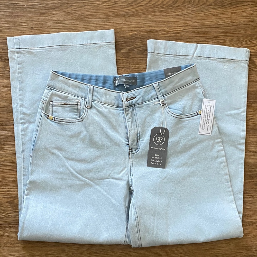6x29 Absolution Wide Leg High Rise Flare Festival Light Wash Jeans